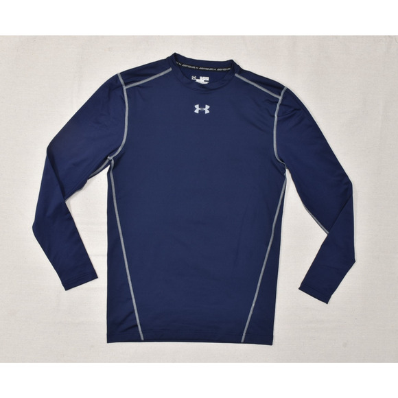 Men's Under Armour ColdGear Compression Shirt Regular Size 2XL Blue Long Sleeve - Picture 1 of 8